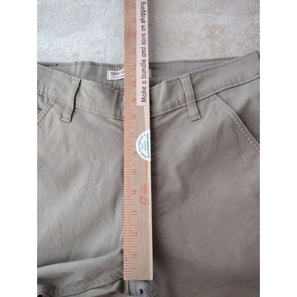 Levi's Jeans Men's 29X30 Tan Twill Stretch‎ Athletic Zip Pocket Straight Leg